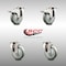 Service Caster 4 Inch 316SS Gray Polyurethane Wheel Swivel Top Plate Caster Lock Brakes, 2PK SCC-SS316TTL20S414-PPUB-2-S-2 - alternate 4